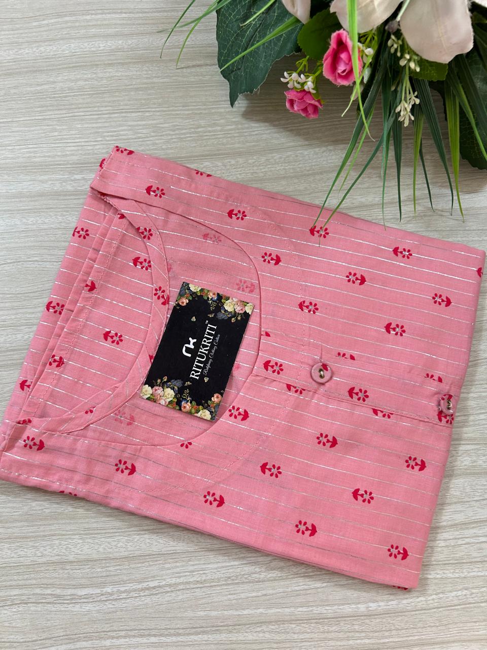 Round neck cotton kurti