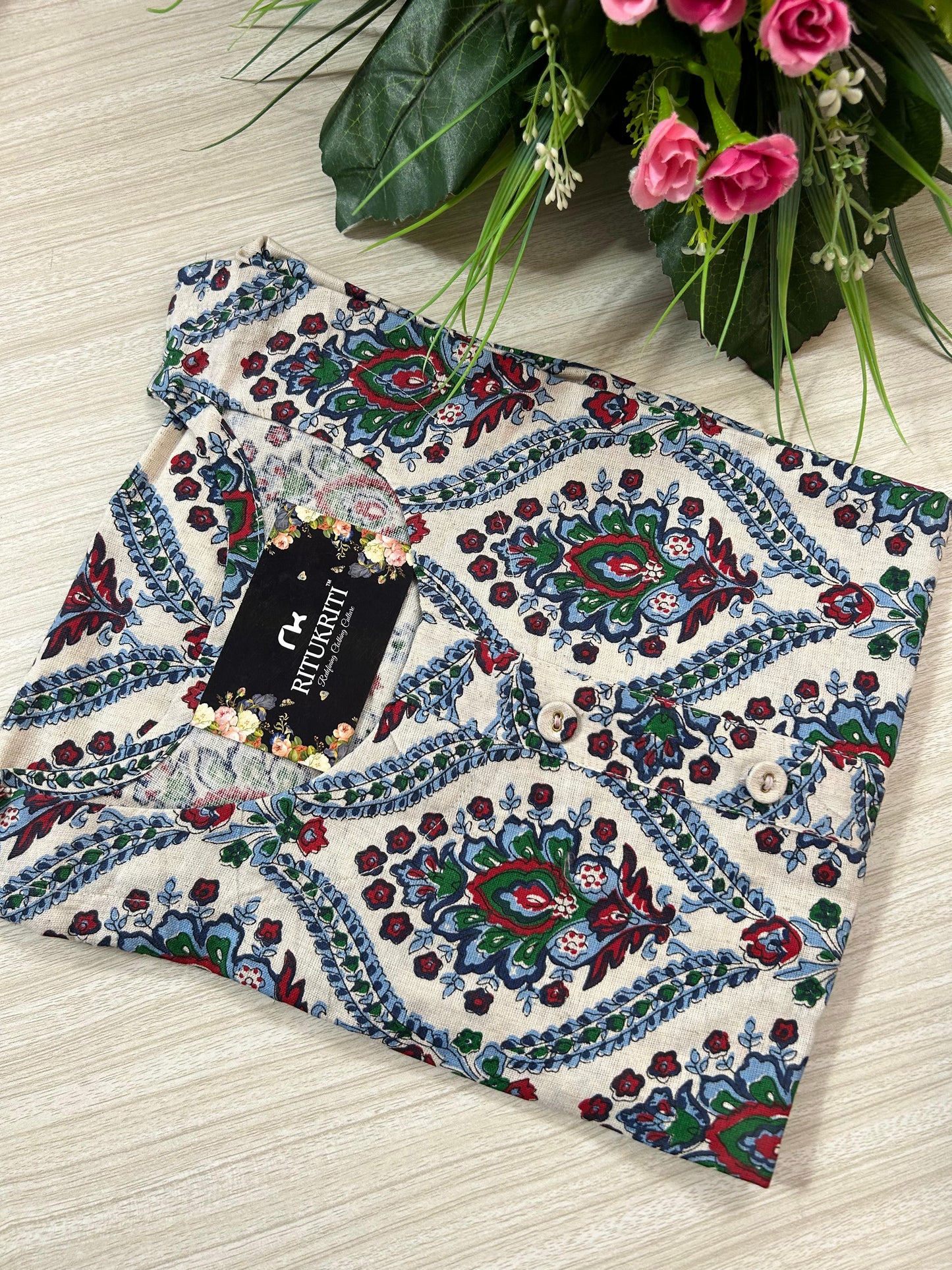 Round neck cotton kurti