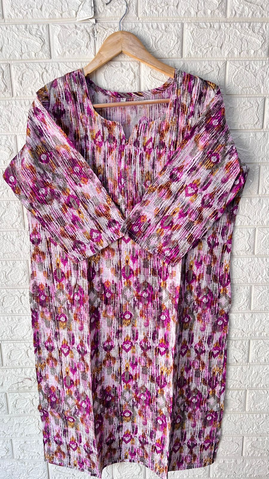 Thread work cotton kurti