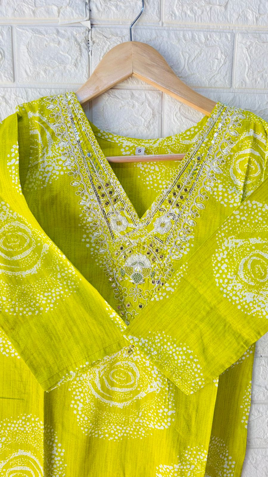 Embroidered cotton two piece
