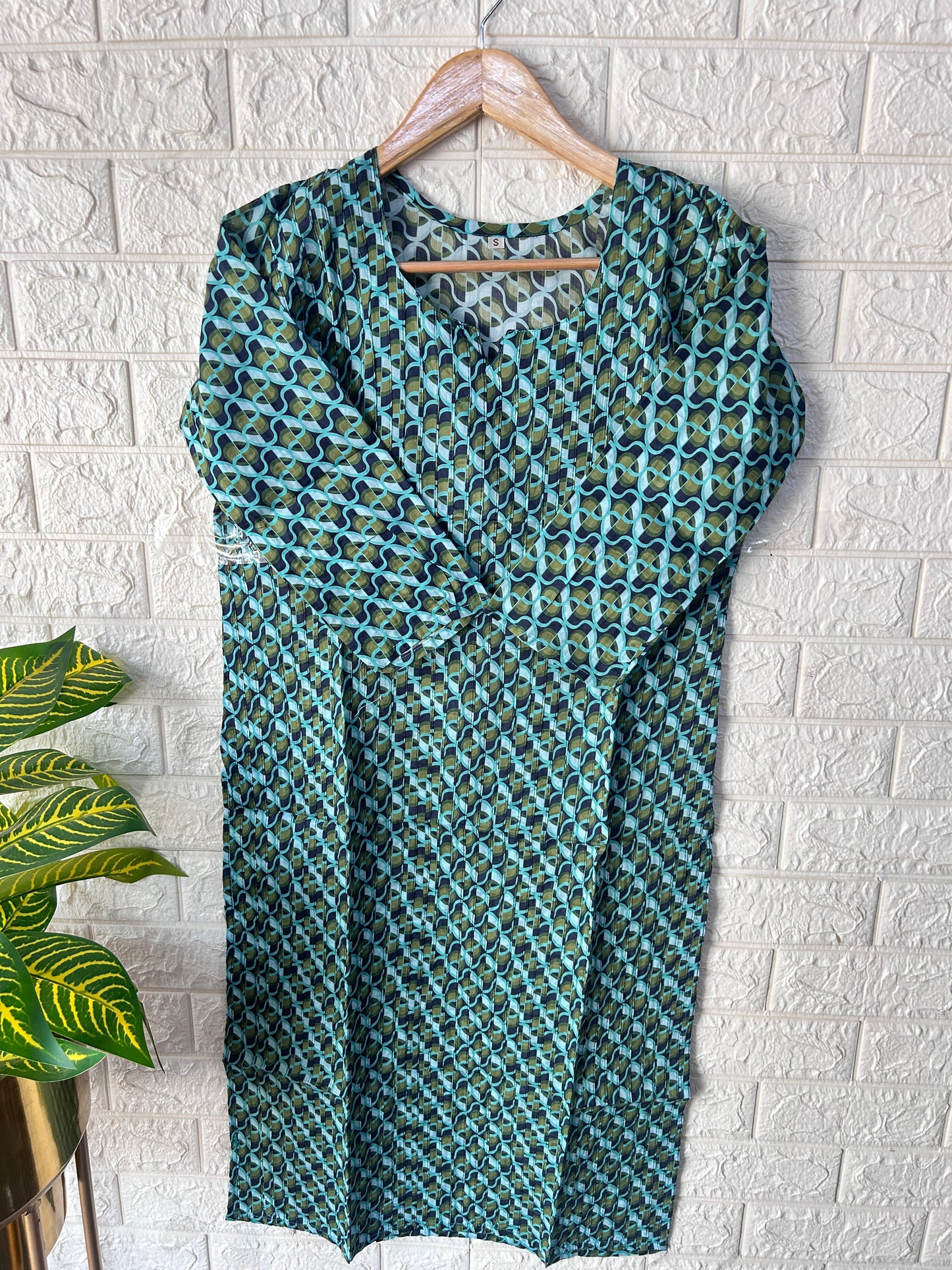 Fully Pleated cotton kurti