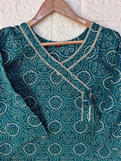 Plus size Angrakha rayon kurti