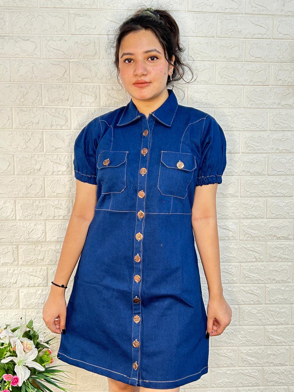 Denim one piece