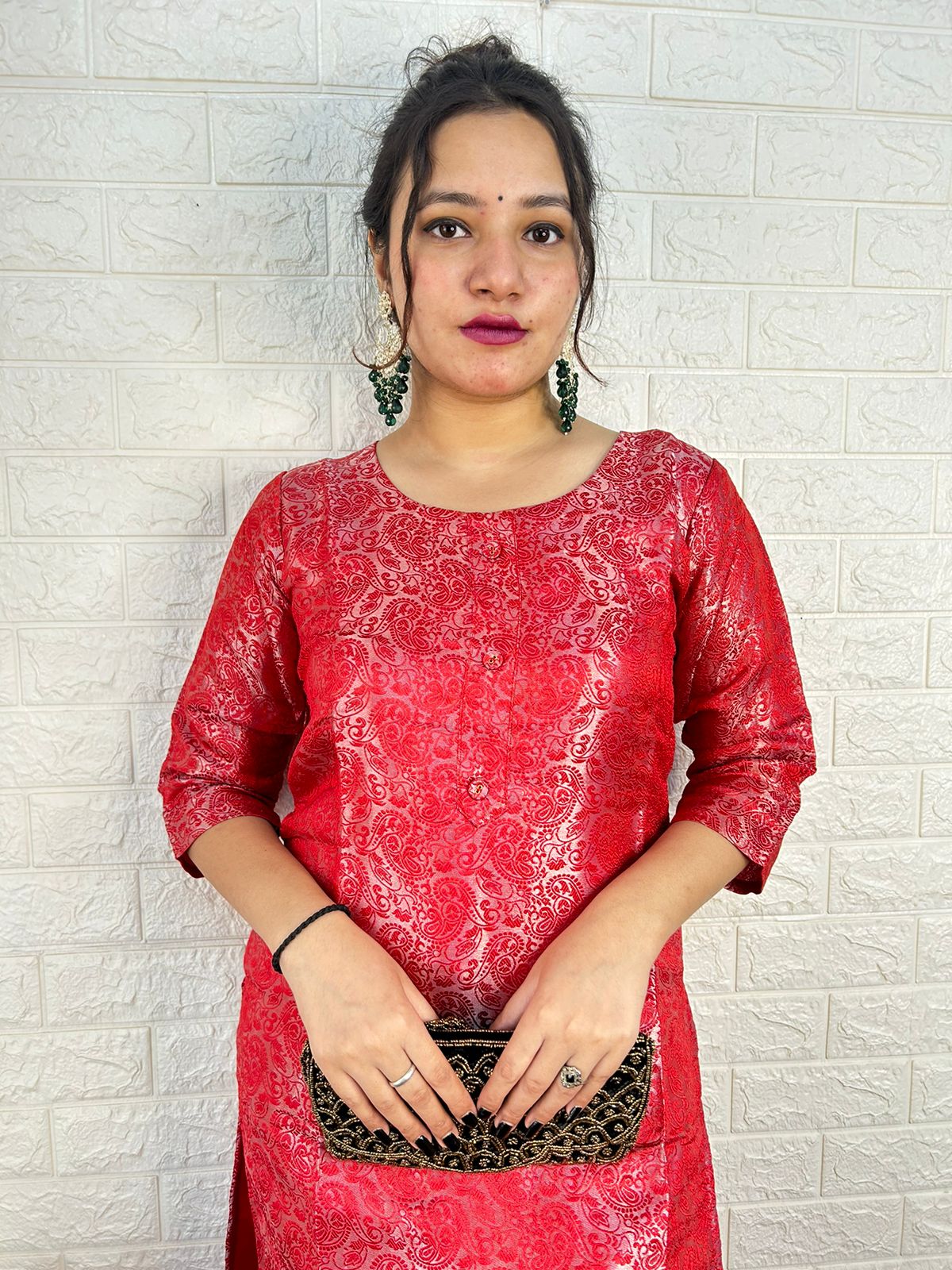 Cotton lining banarasi kurti