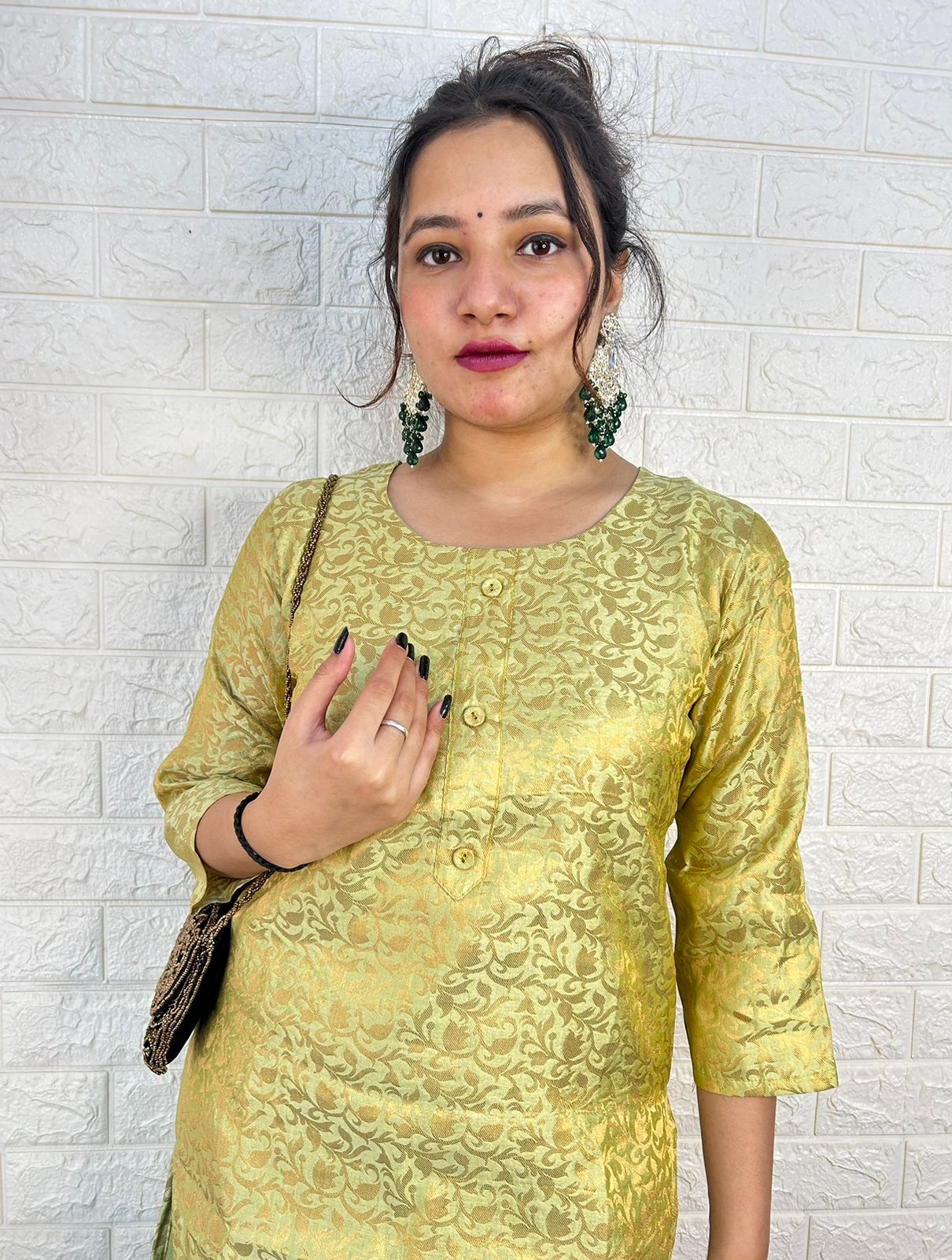 Cotton lining banarasi kurti