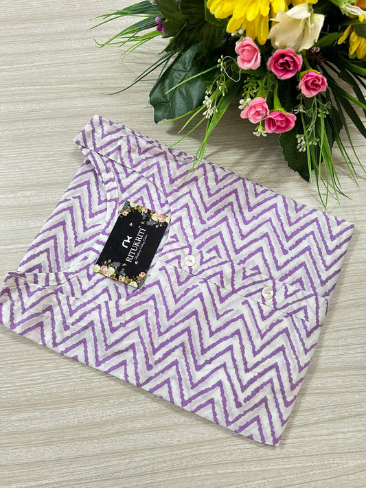 Round neck cotton kurti