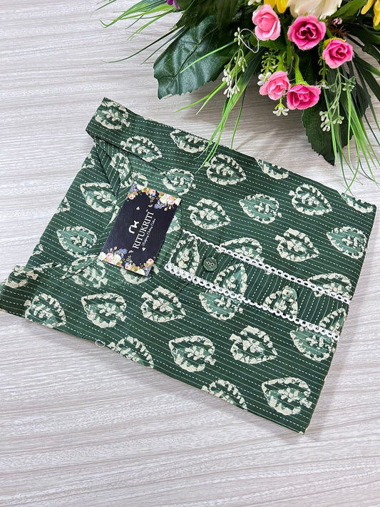 Round neck cotton kurti