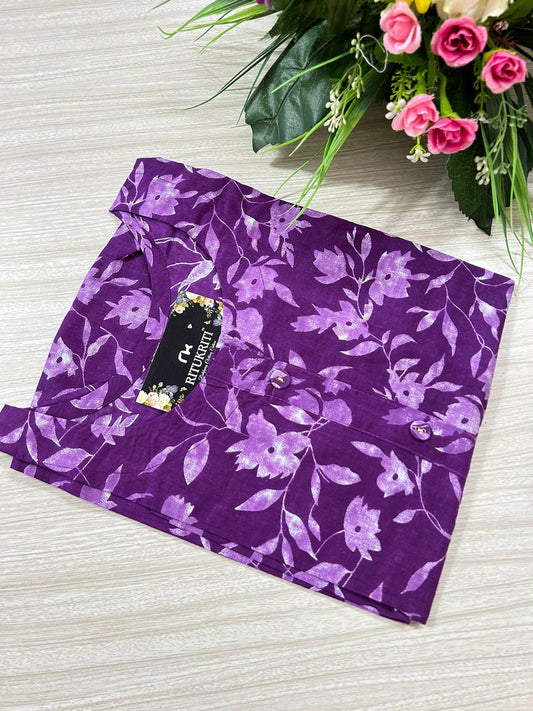 Round neck cotton kurti