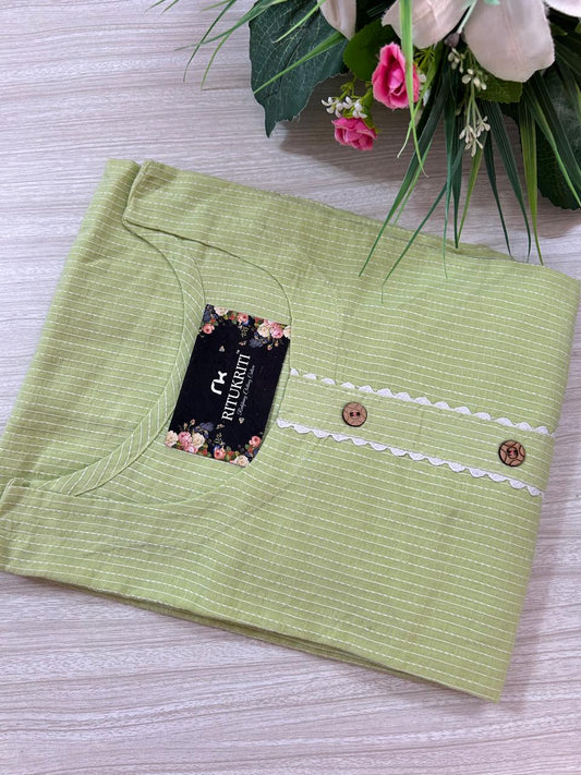 Round neck cotton kurti
