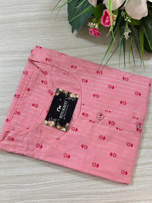 Round neck cotton kurti