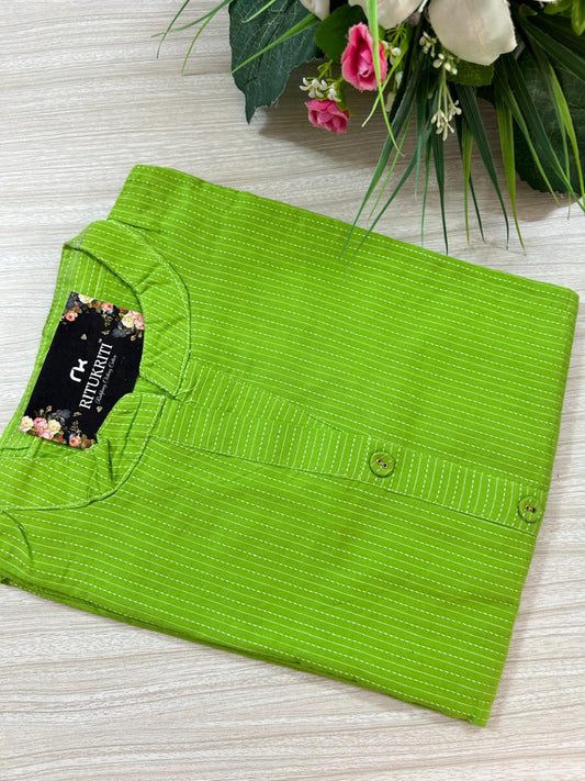 Round neck cotton kurti