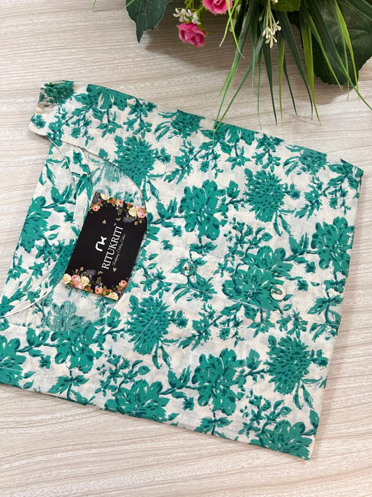 Round neck cotton kurti