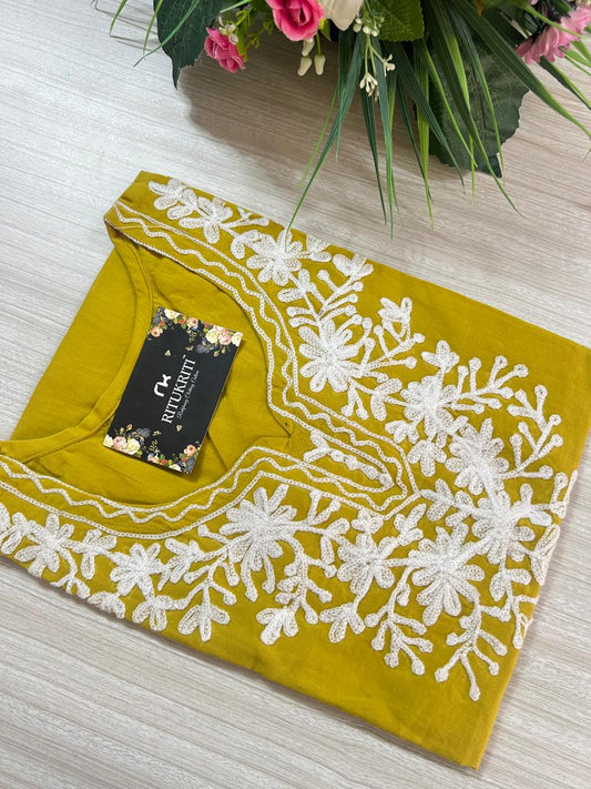 round neck cotton  kurti