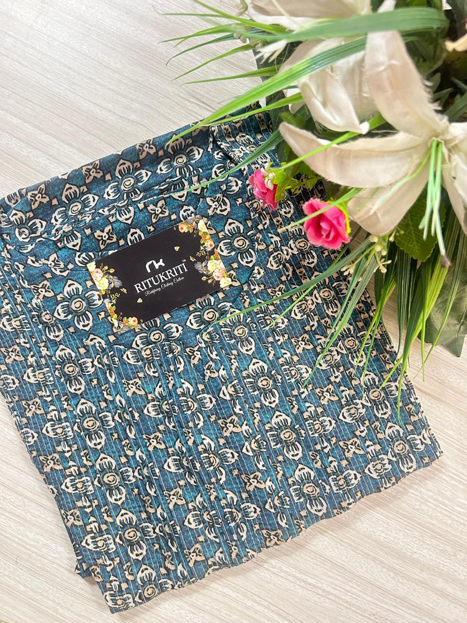 Thread work  cotton kurti