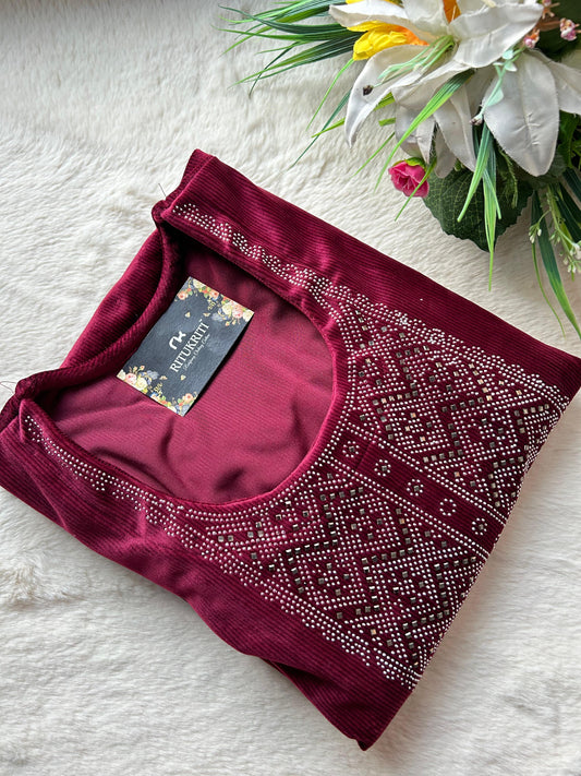 Super-soft fabric winter wear kurti