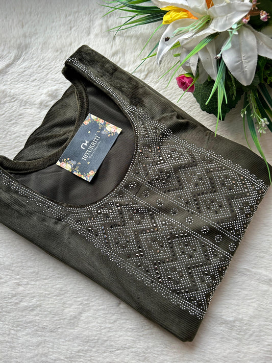 Super-soft fabric winter wear kurti
