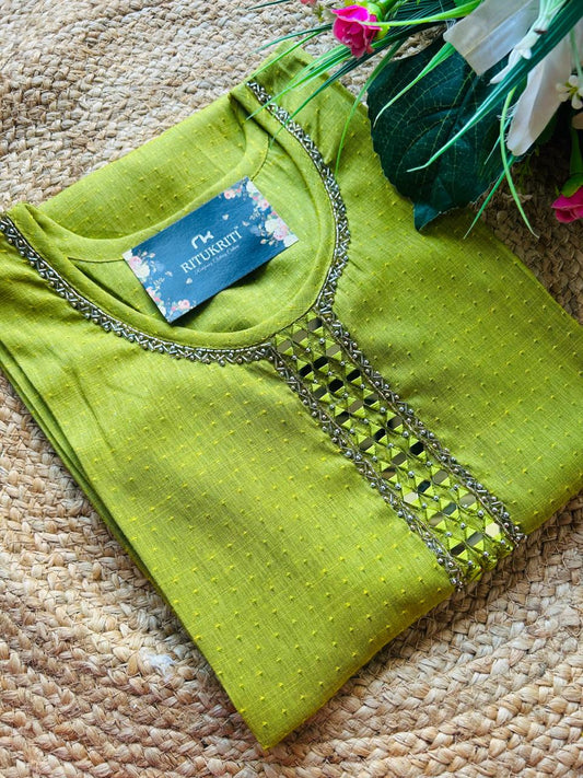 Linen cotton kurti
