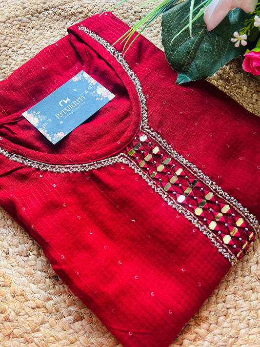 Linen cotton kurti