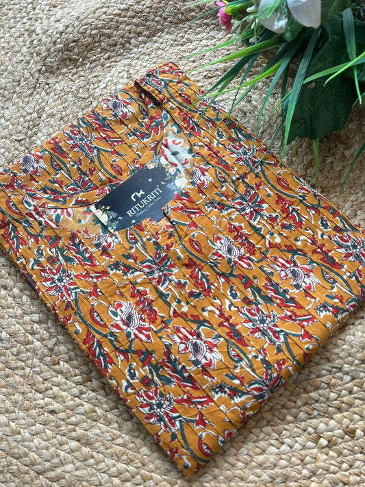 Pleated cotton kurti