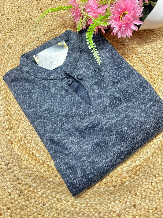 Plus size fleece kurti winter wear