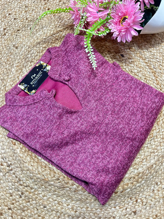 Plus size fleece kurti winter wear