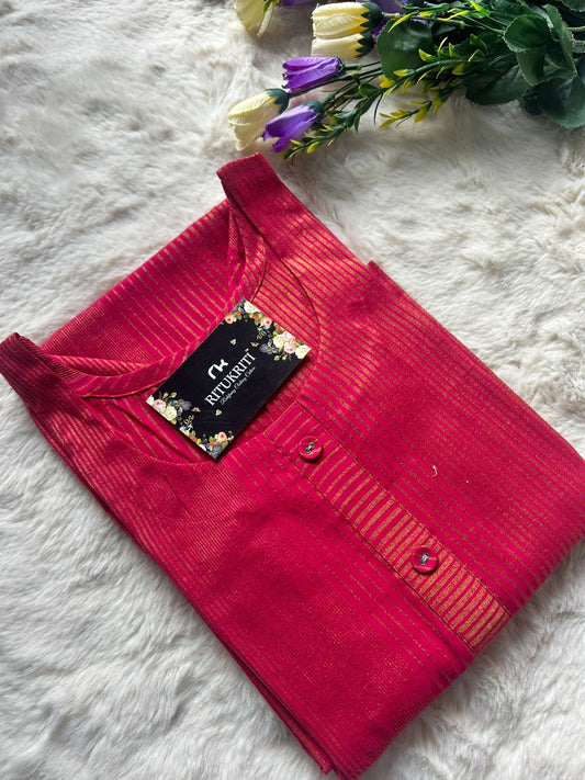 Round neck cotton kurti