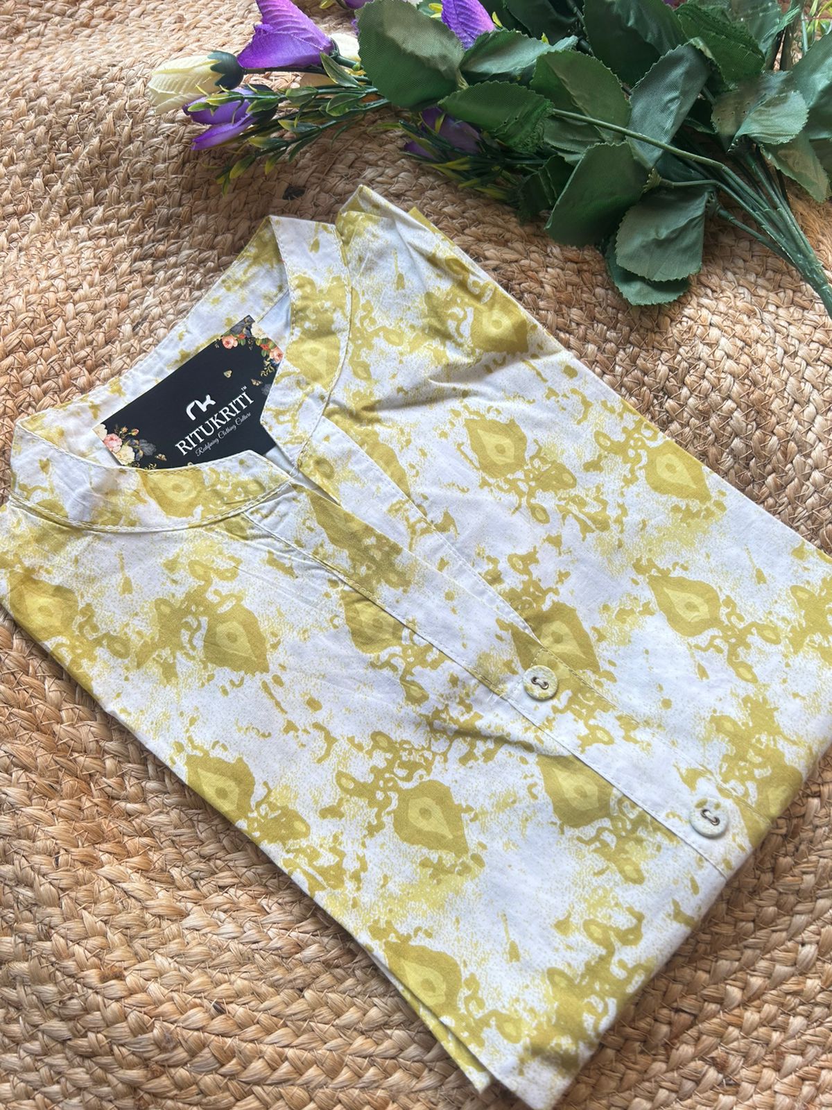 Round neck cotton kurti
