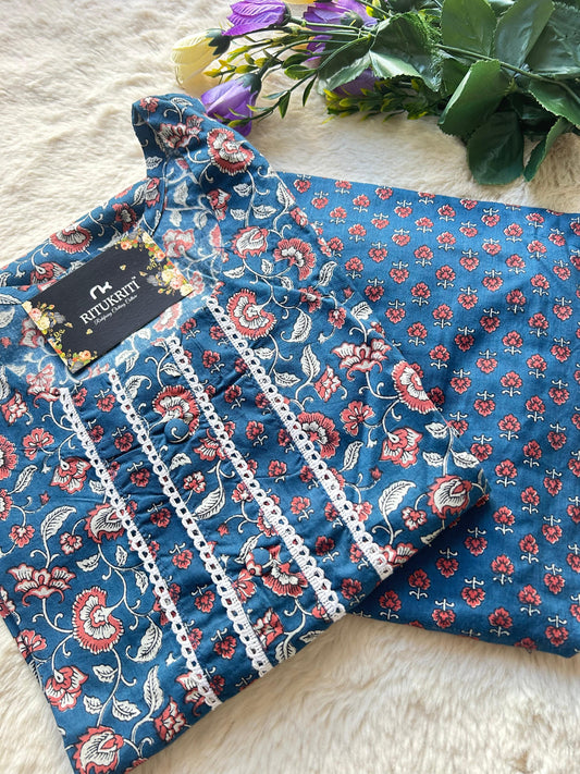 Round neck neck cotton two piece