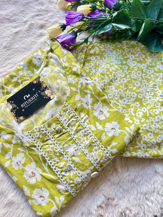 Round neck neck cotton two piece