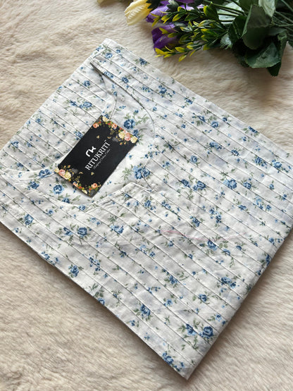 Fully Pleated cotton kurti
