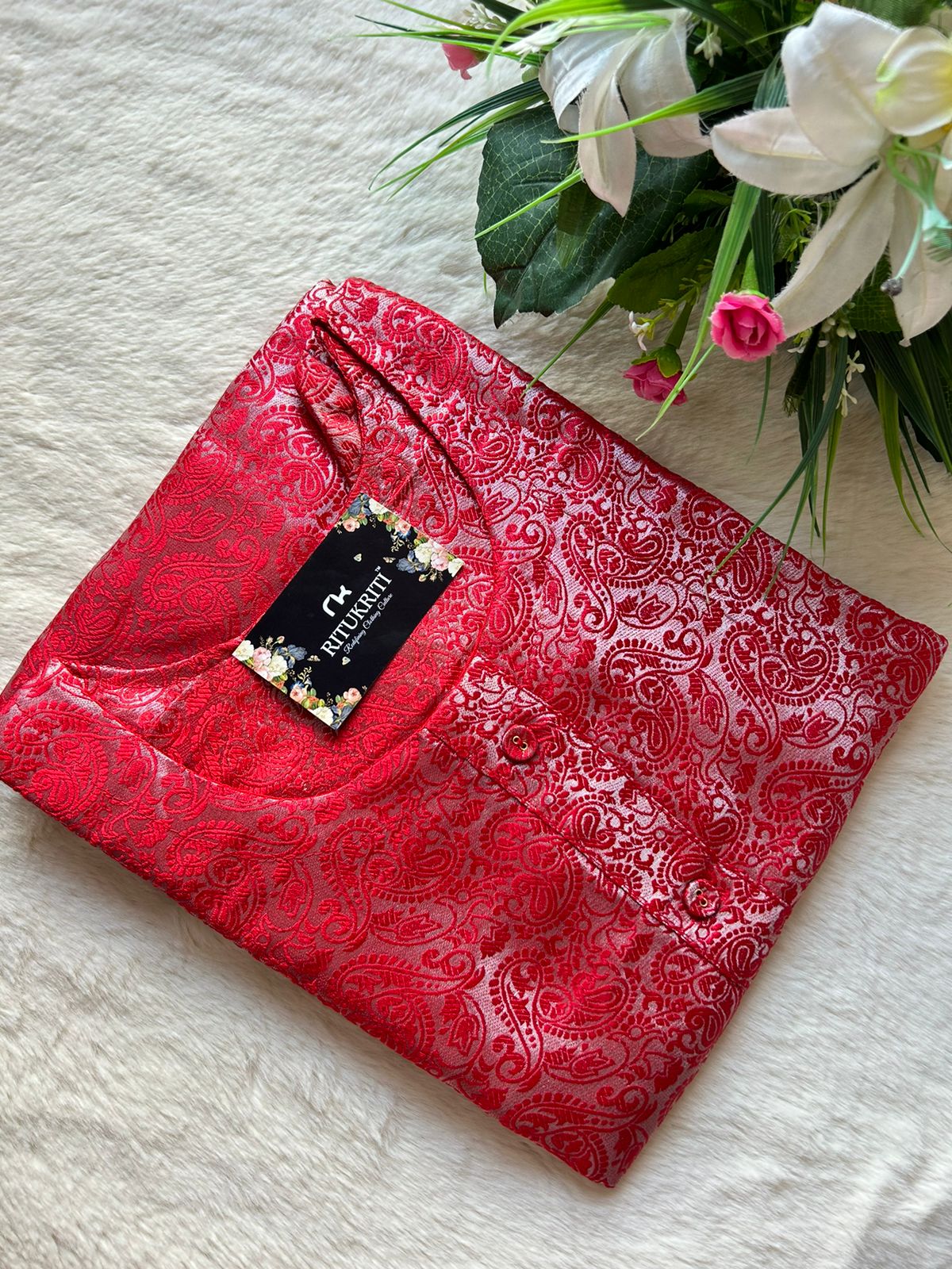 Cotton lining banarasi kurti