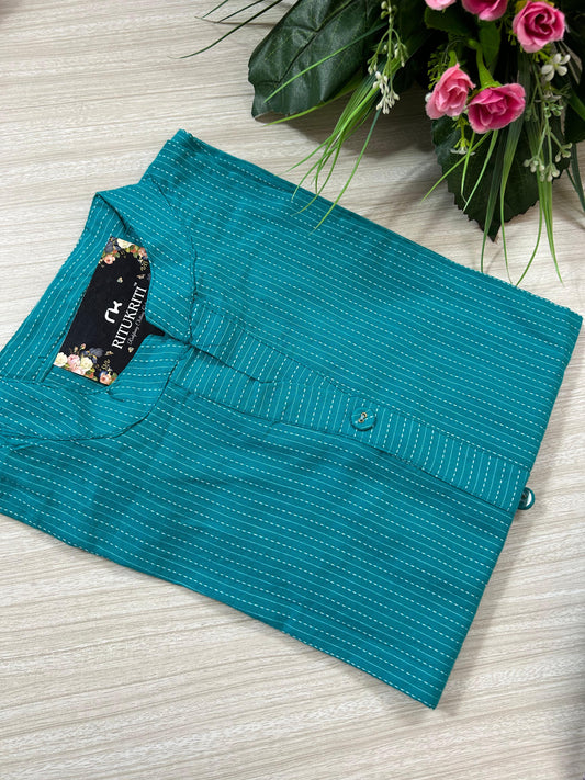 Round neck cotton kurti