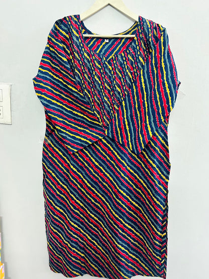 Thread work cotton kurti