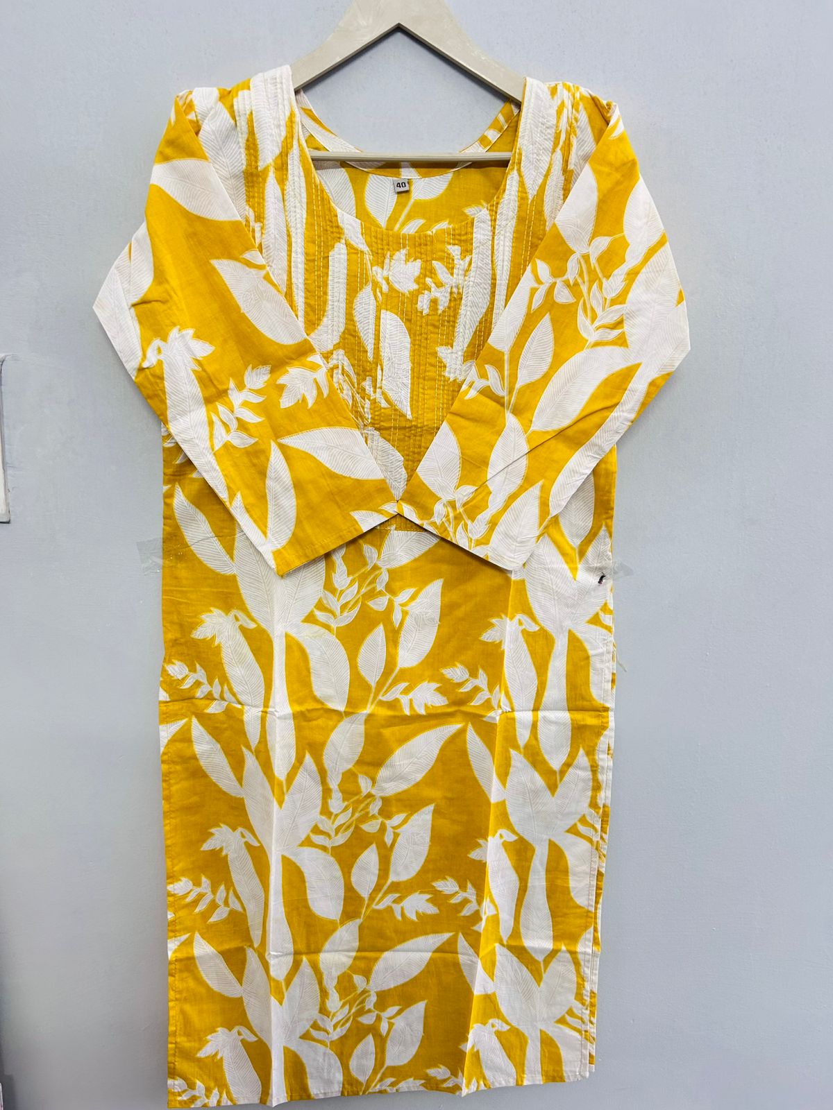 Thread work cotton kurti
