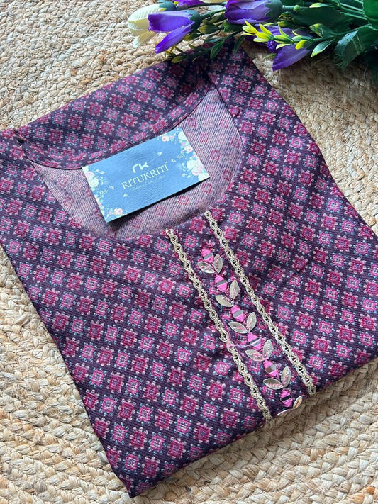 Pashmina kurti winter wear