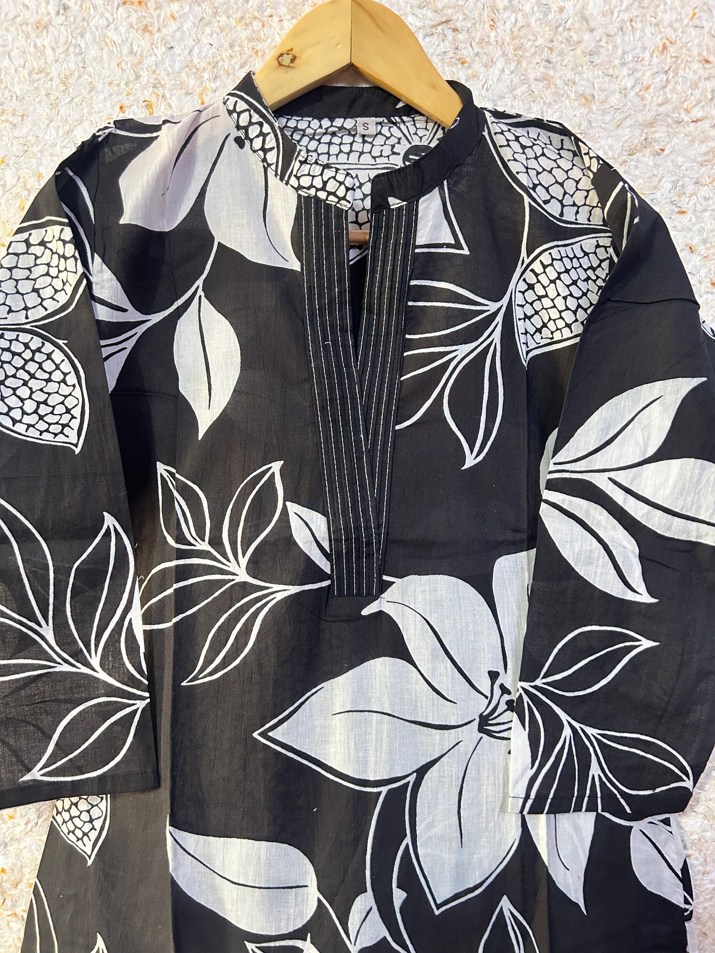 Collar neck cotton two piece