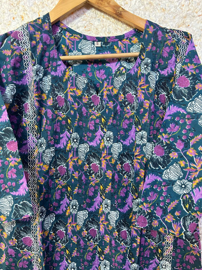Fully Pleated cotton kurti