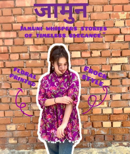 जामुन short cotton kurti by RITUKRITI