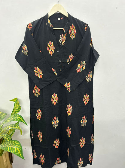 Round neck cotton kurti