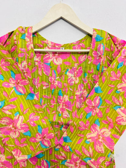 Thread work cotton kurti