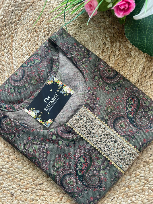Pashmina kurti winter wear