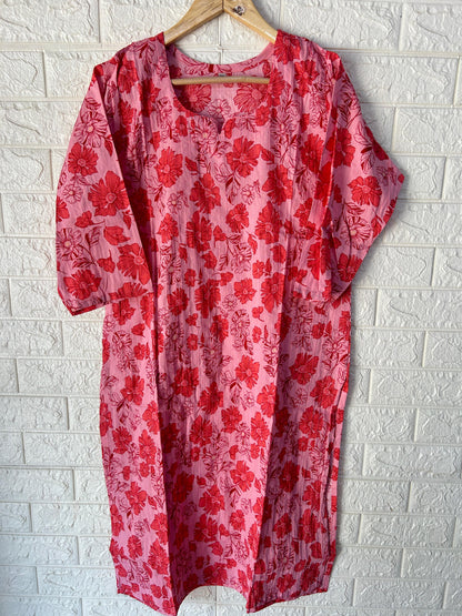 Fully Pleated cotton kurti