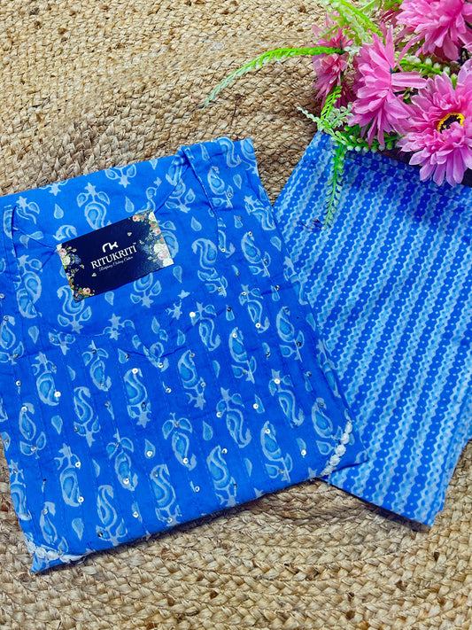 Round neck neck cotton two piece