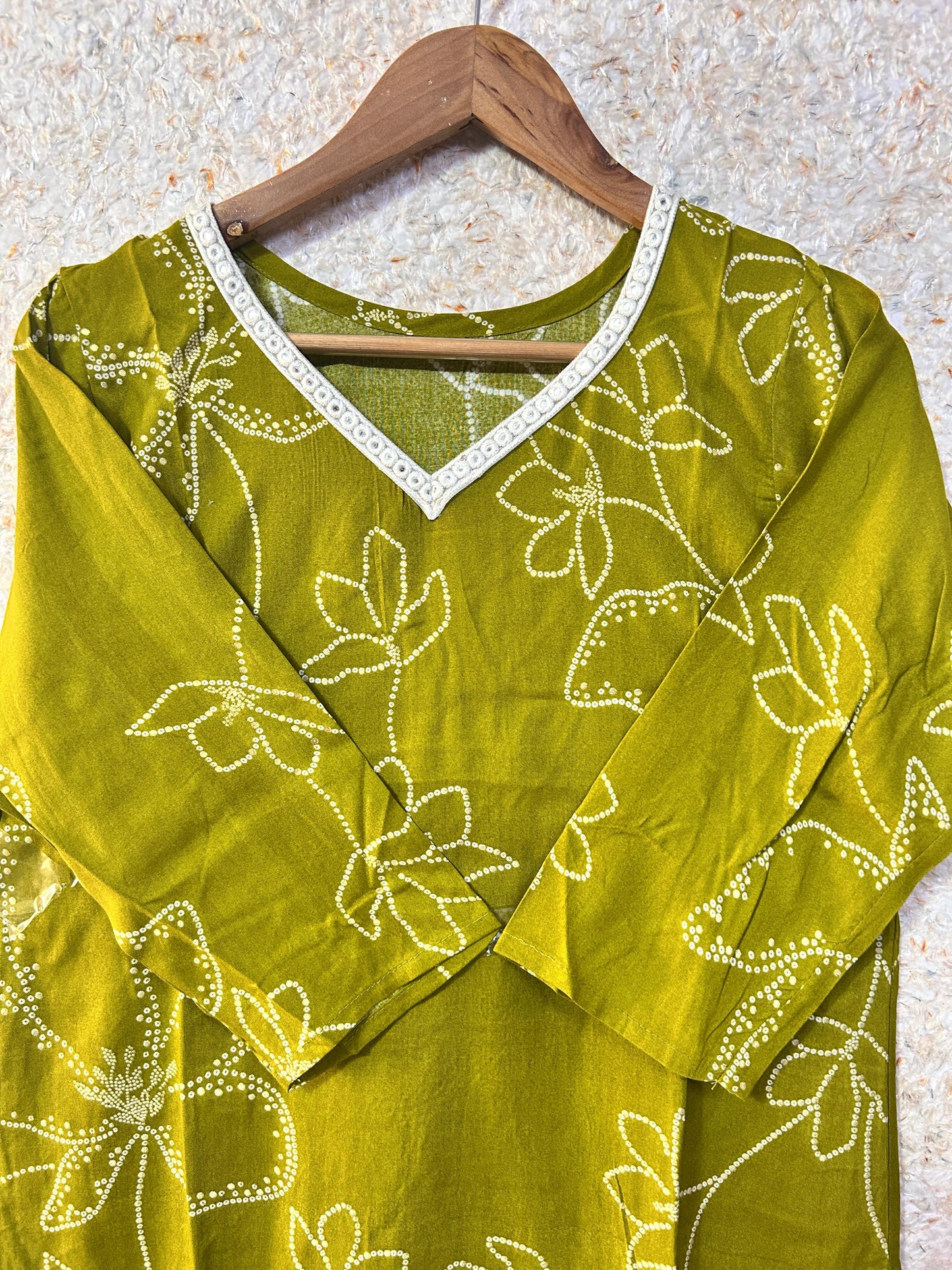 cotton blend v-neck kurti