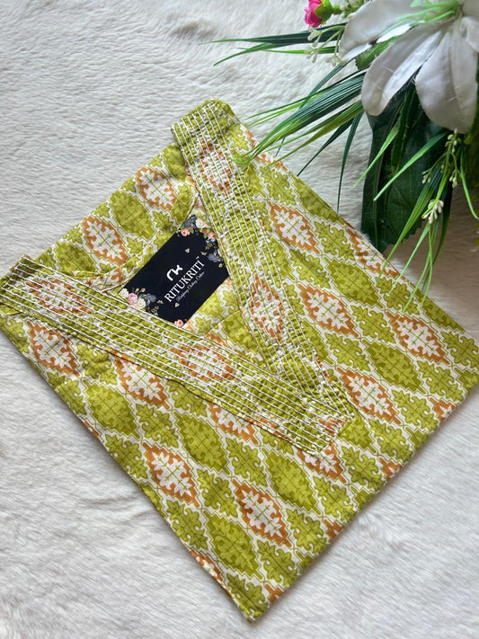 v -neck  cotton kurti