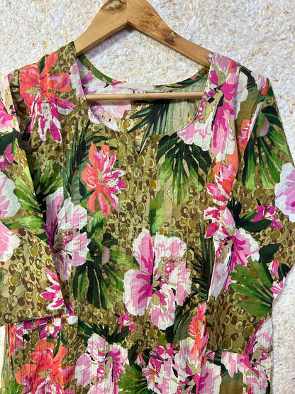 Fully Pleated cotton kurti