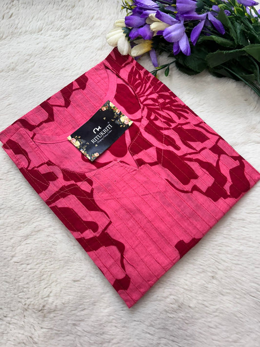 Fully Pleated cotton kurti