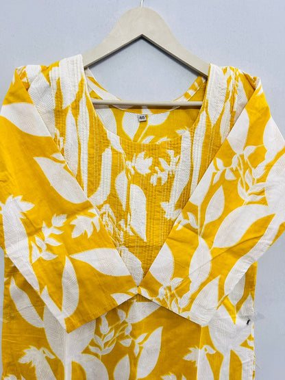 Thread work cotton kurti