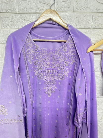 Supersoft velvet suit set with lining