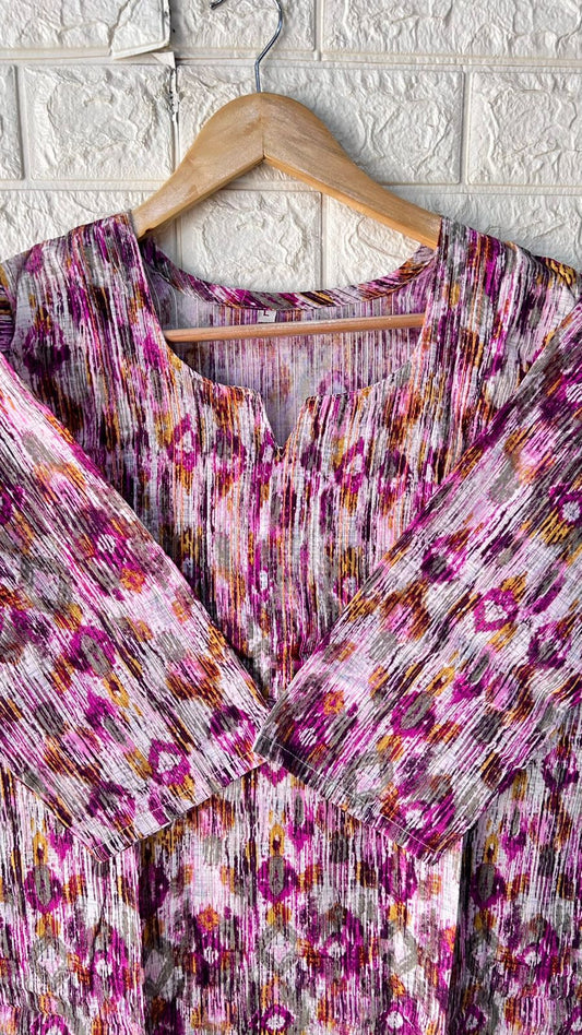 Thread work cotton kurti